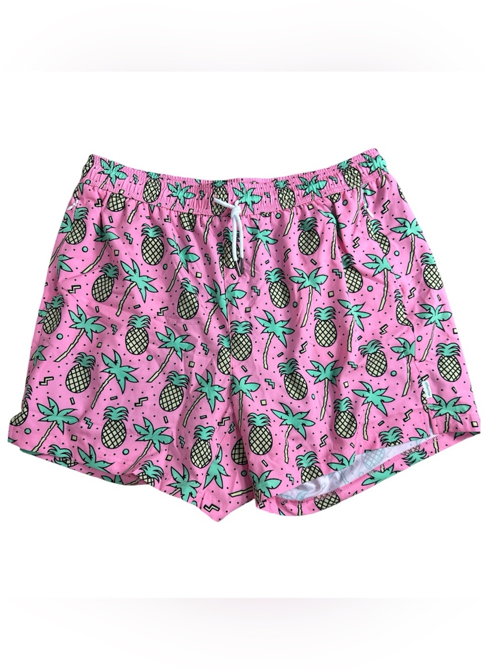 Maamgic Pink Pineapple Print Swim Trunks NWT